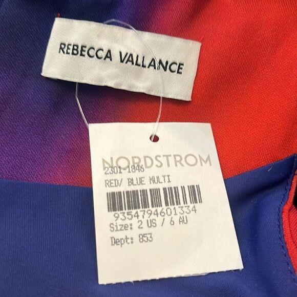 NWT REBECCA VALLANCE Del Prado cutout printed jersey midi dress size 2 $865 - Picture 7 of 16